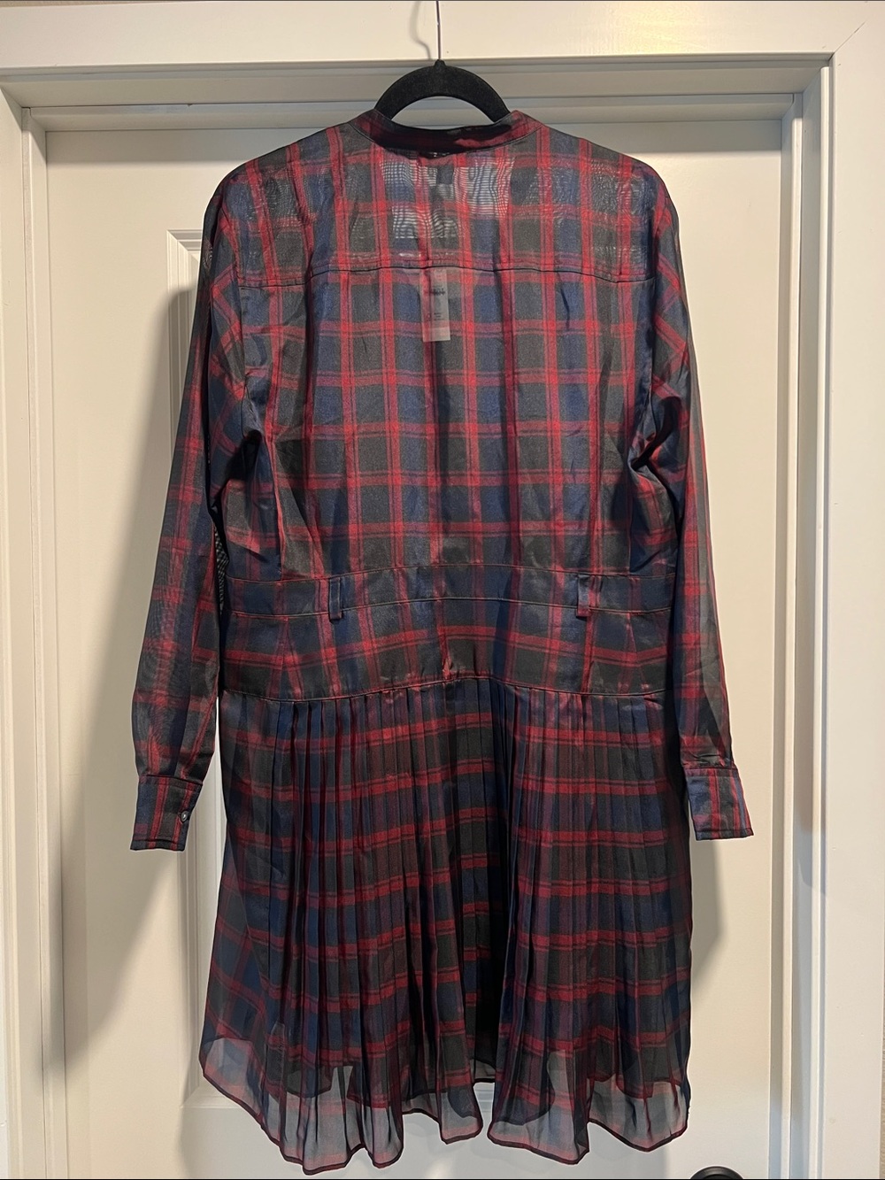 J. Crew Pleated shirt-dress in Stewart tartan print Size 12 NWT - Picture 12 of 12
